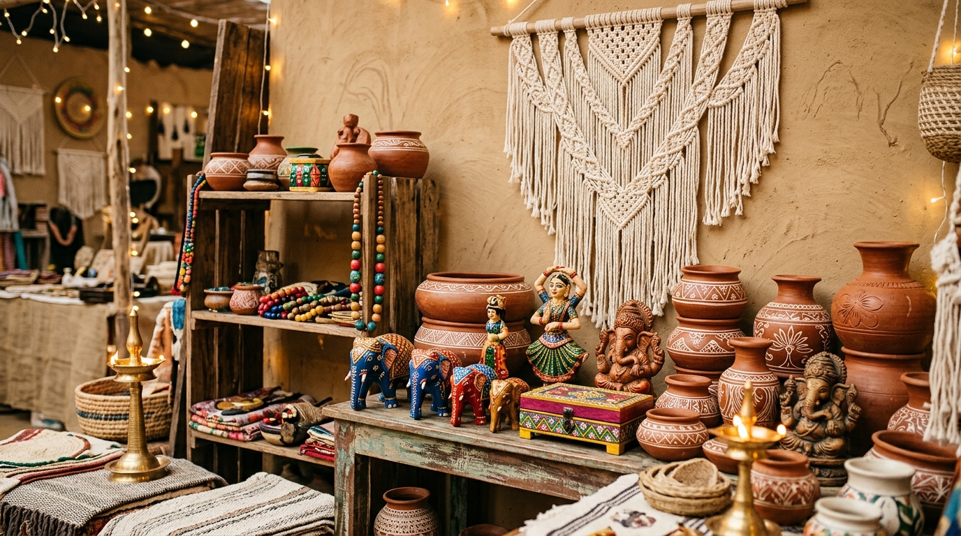 Skyline Craft boutique store display shelves in Bhopal